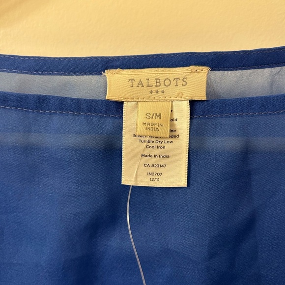 NWT Talbots Blue Bat Wing  Top - Picture 5 of 6